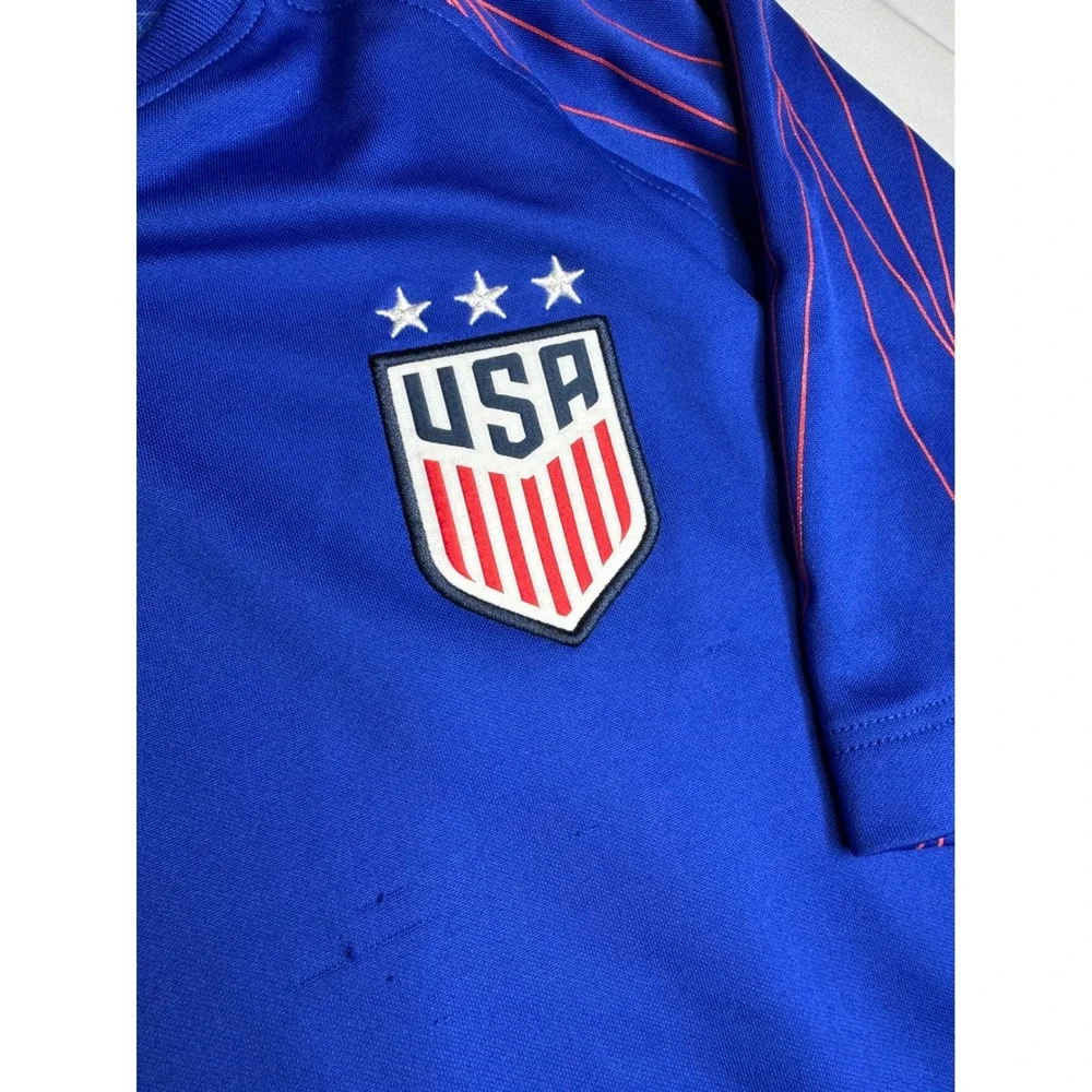 Nike USA Soccer National Team Jersey Blue Red Dri-FIT USWNT V-Neck Mens Large